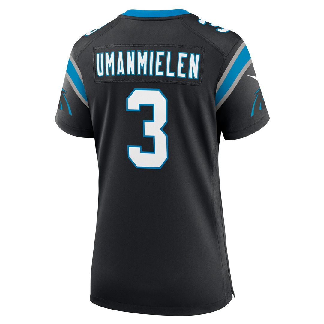 Princely Umanmielen Carolina Panthers Nike Women's Team Game Jersey - Black Official NFL Team Apparel Football Fan Gear