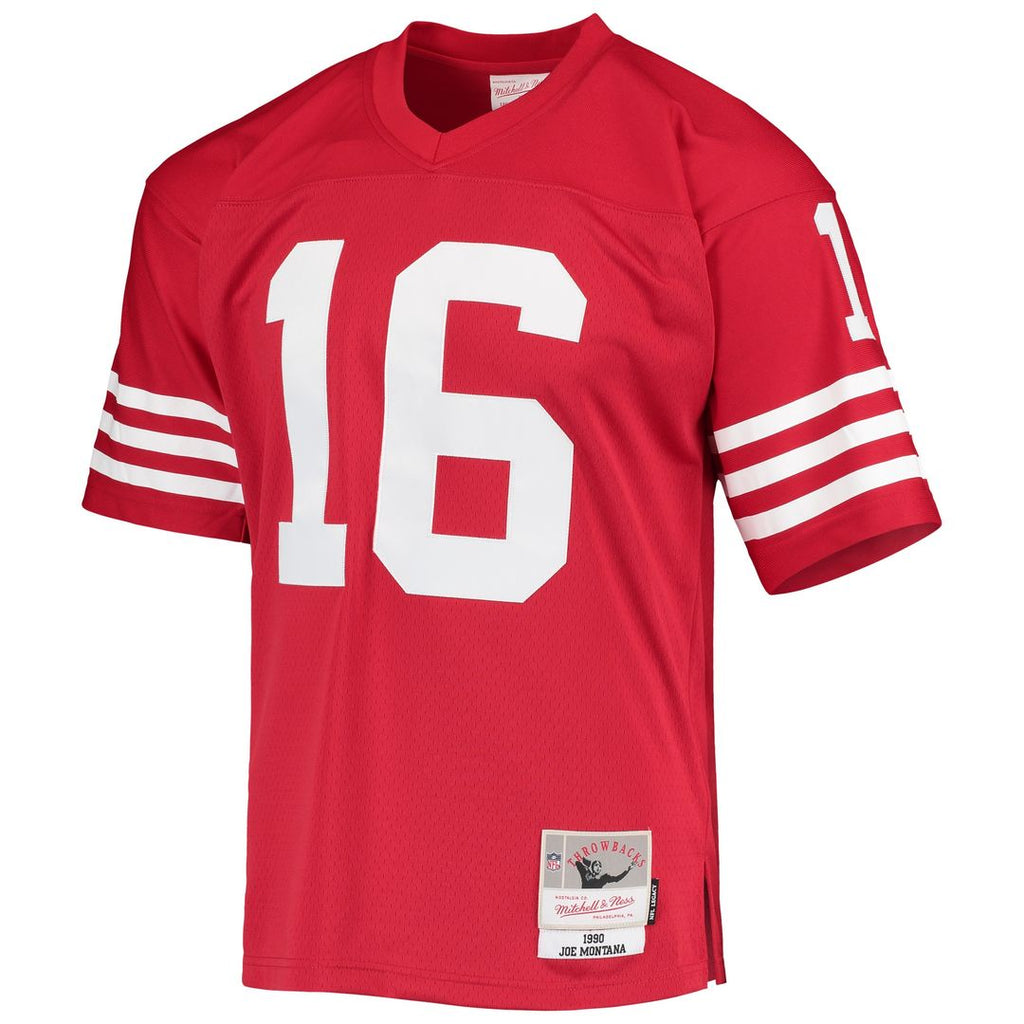 Joe Montana San Francisco 49ers Mitchell & Ness Legacy Replica Jersey - Scarlet Official NFL Team Apparel Football Fan Gear