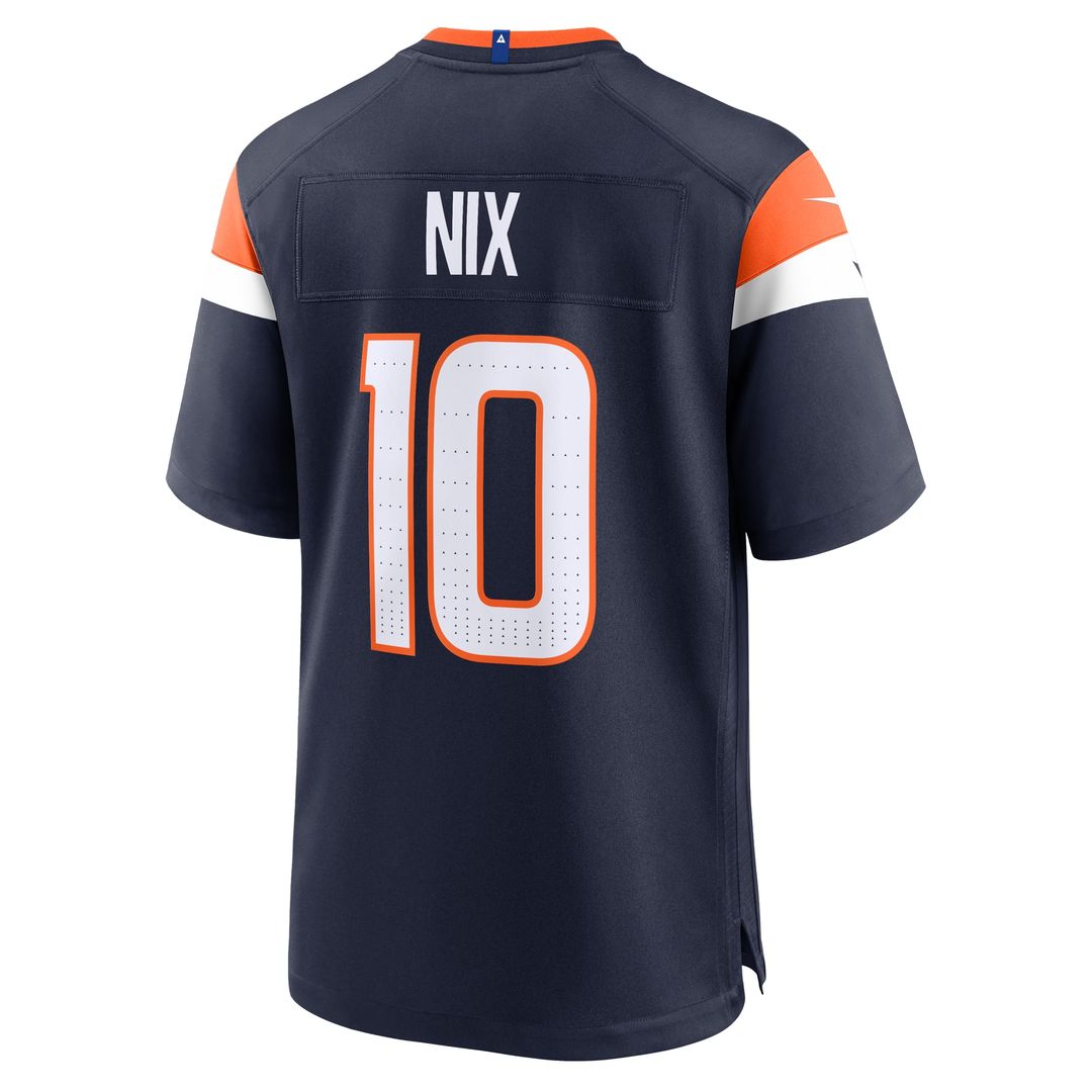 Bo Nix Denver Broncos Nike Alternate Game Jersey - Navy Official NFL Team Apparel Football Fan Gear