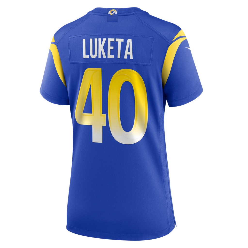 Jesse Luketa Los Angeles Rams Nike Women's Team Game Jersey - Royal Official NFL Team Apparel Football Fan Gear
