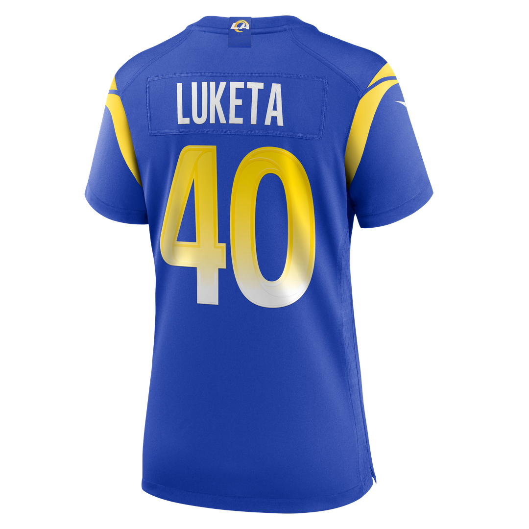 Jesse Luketa Los Angeles Rams Nike Women's Team Game Jersey - Royal Official NFL Team Apparel Football Fan Gear