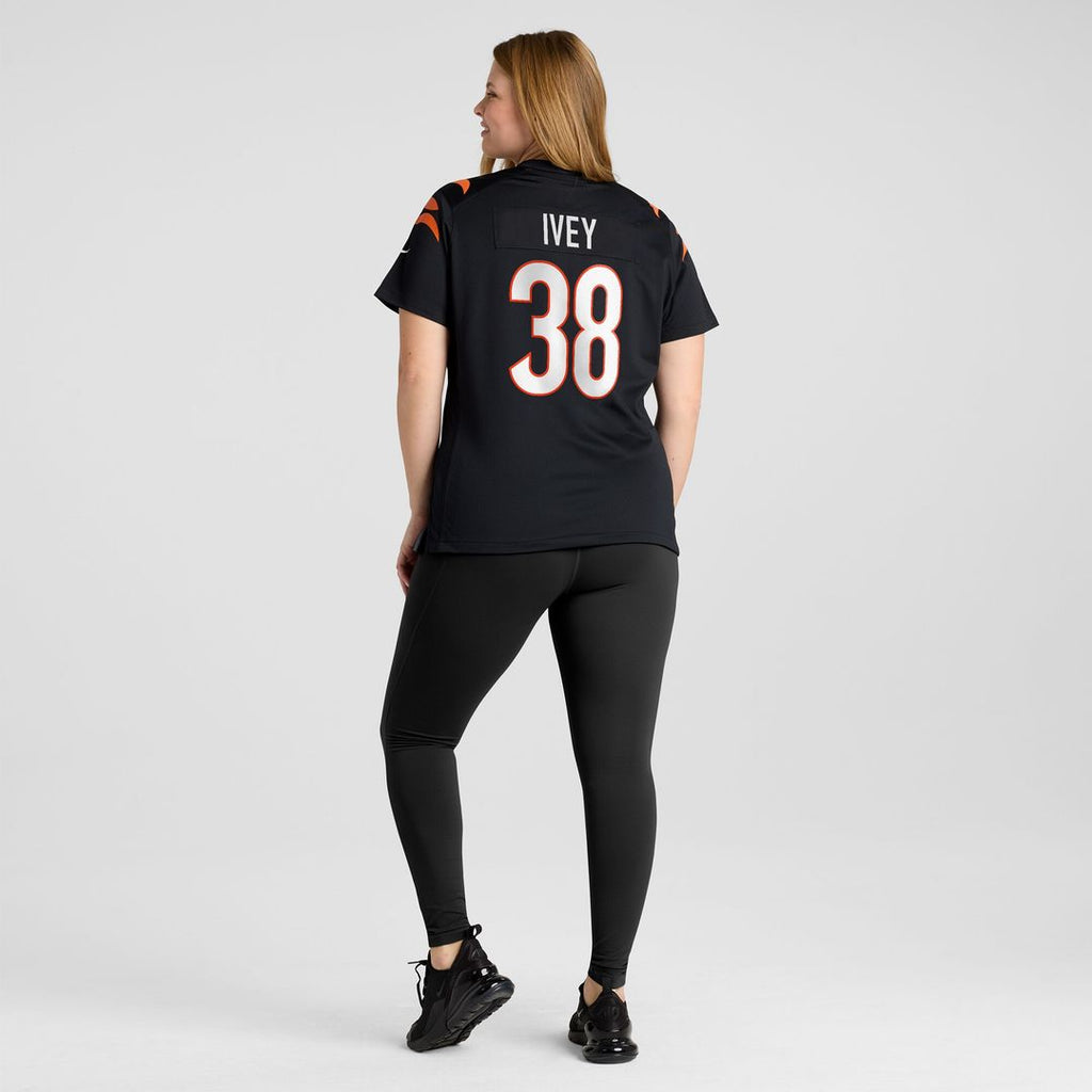 DJ Ivey Cincinnati Bengals Nike Women's Team Game Jersey - Black Official NFL Team Apparel Football Fan Gear