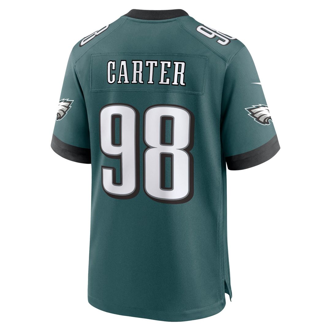 Jalen Carter Philadelphia Eagles Nike Team Game Jersey - Midnight Green Official NFL Team Apparel Football Fan Gear