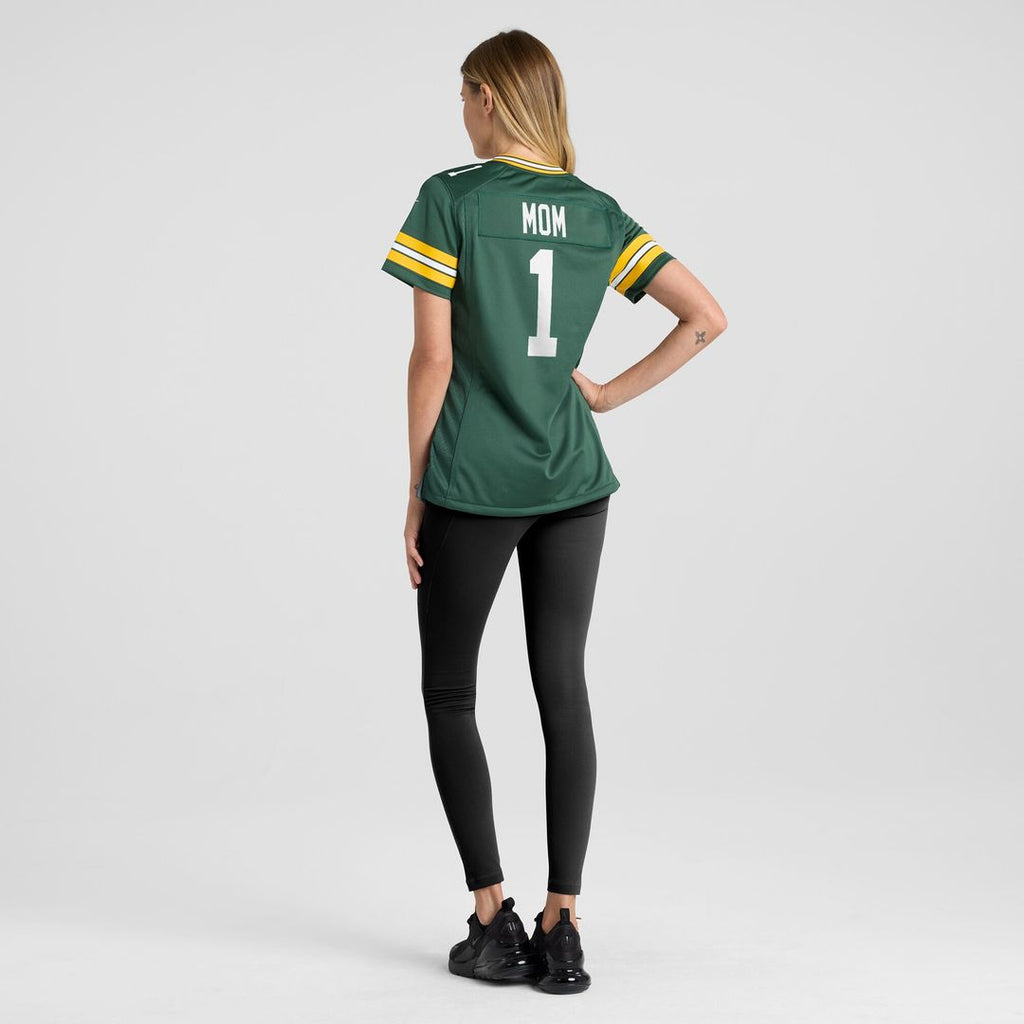 Number 1 Mom Green Bay Packers Nike Women's Game Jersey - Green Official NFL Team Apparel Football Fan Gear