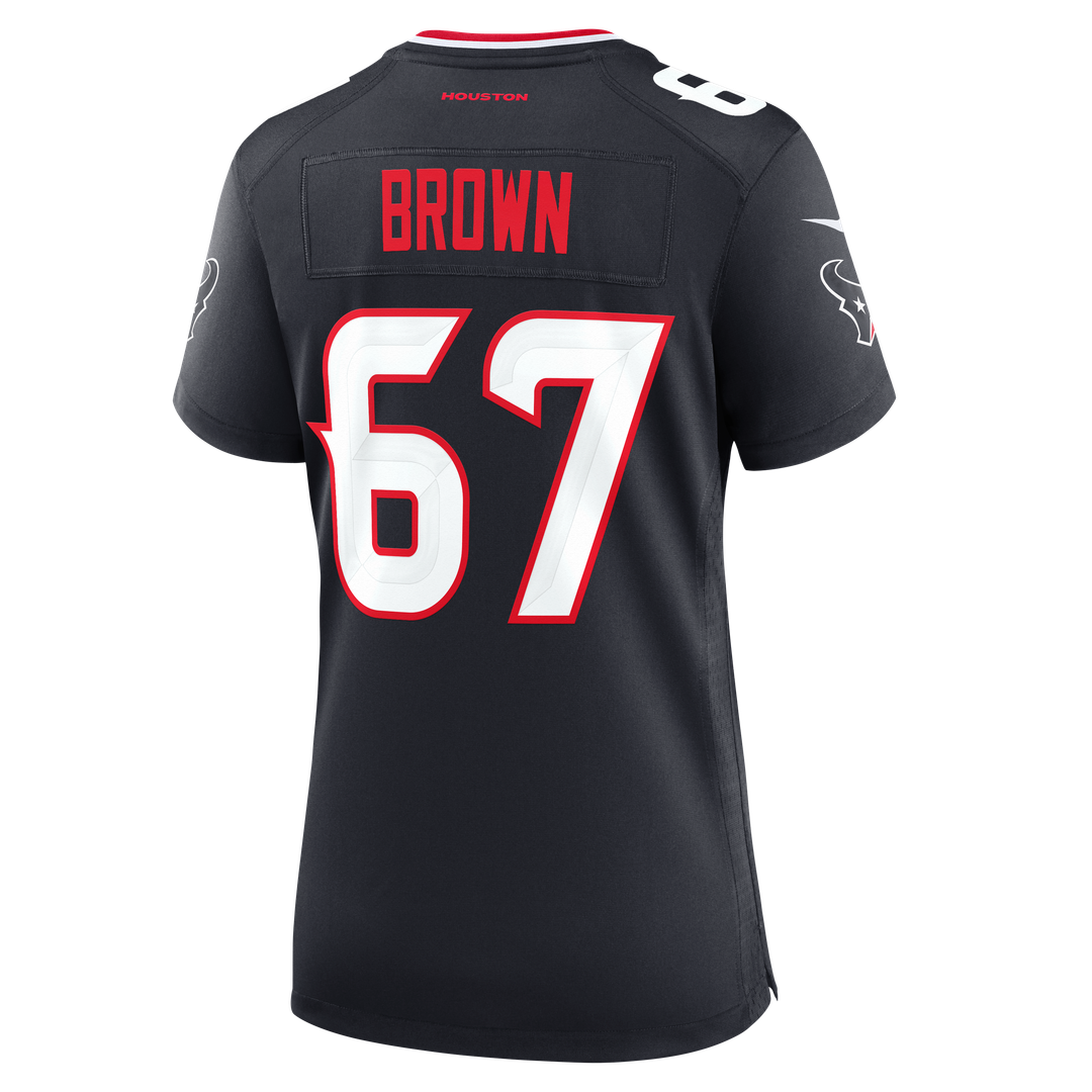 Evan Brown Houston Texans Nike Women's Team Game Jersey - Navy Official NFL Team Apparel Football Fan Gear