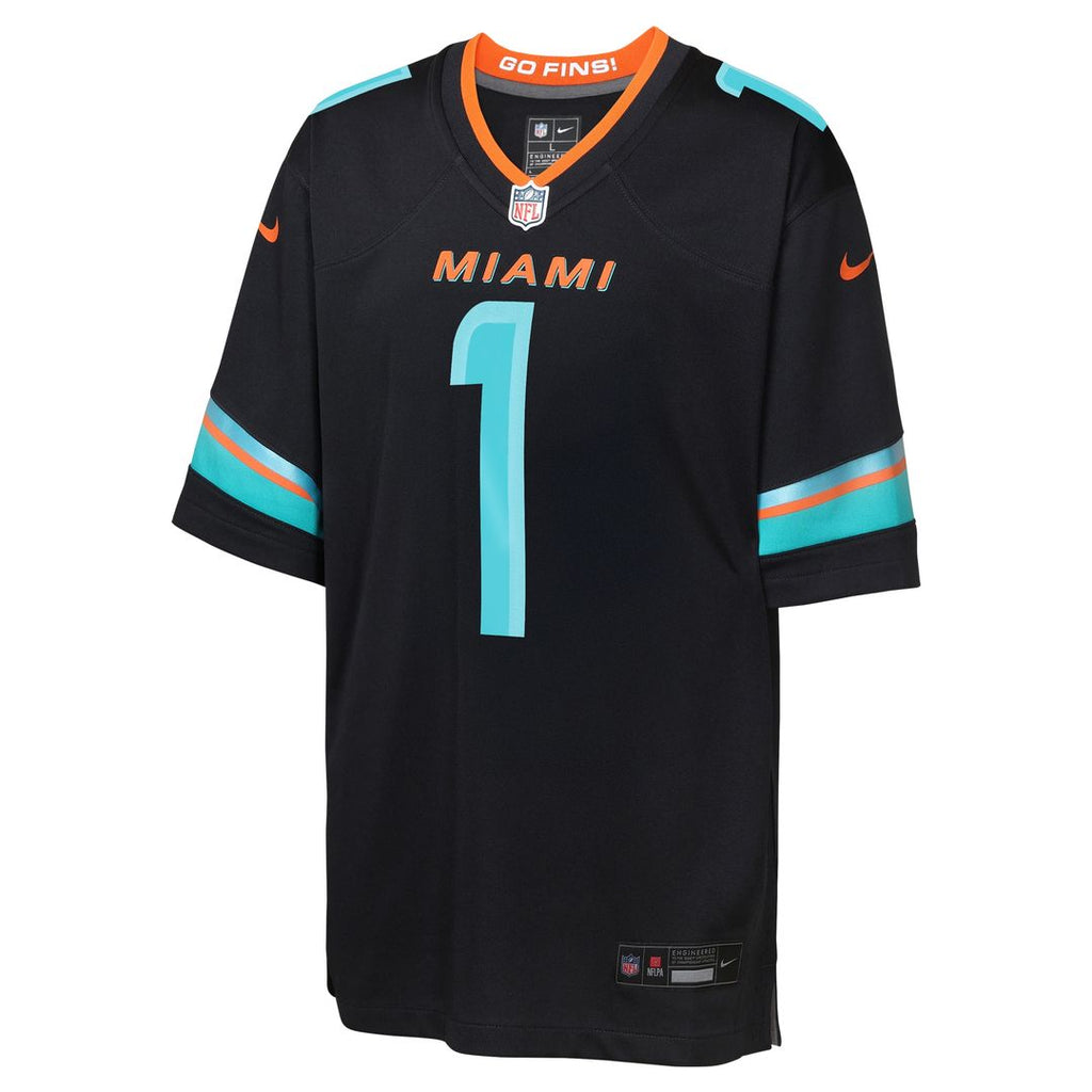 Tua Tagovailoa Miami Dolphins Nike Youth 2025 Rivalries Collection Game Jersey - Pitch Blue Official NFL Team Apparel Football Fan Gear