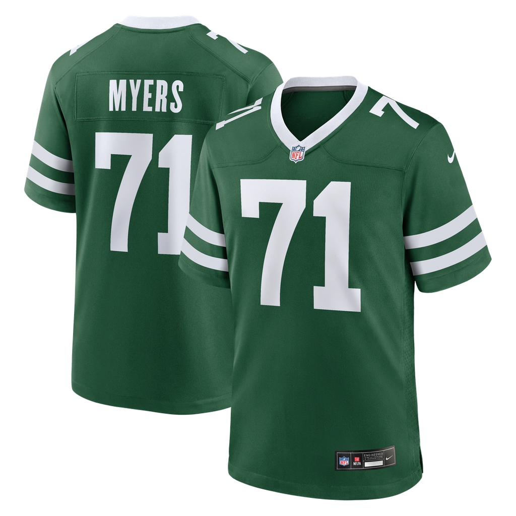 Josh Myers New York Jets Nike Team Game Jersey - Legacy Green Official NFL Team Apparel Football Fan Gear