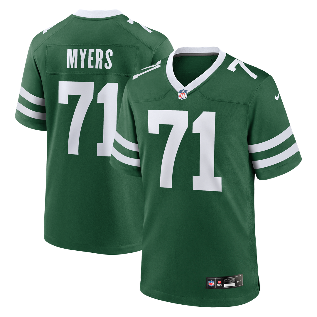 Josh Myers New York Jets Nike Team Game Jersey - Legacy Green Official NFL Team Apparel Football Fan Gear