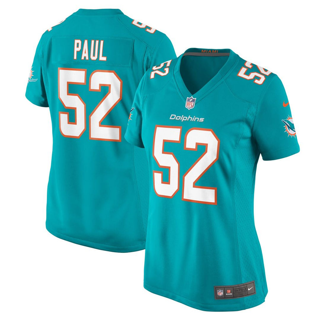 Patrick Paul Miami Dolphins Nike Women's Game Jersey - Aqua Official NFL Team Apparel Football Fan Gear