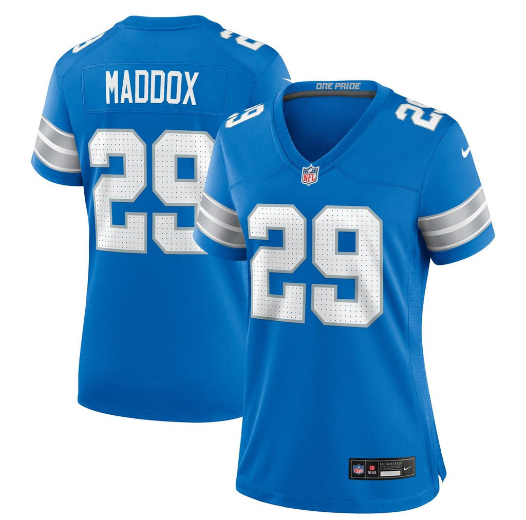 Avonte Maddox Detroit Lions Nike Women's Team Game Jersey - Blue Official NFL Team Apparel Football Fan Gear