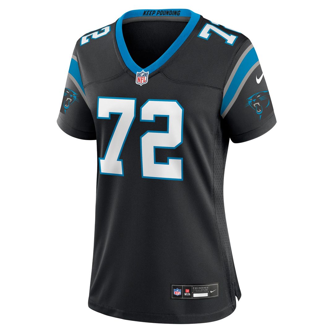 Taylor Moton Carolina Panthers Nike Women's Team Game Jersey - Black Official NFL Team Apparel Football Fan Gear