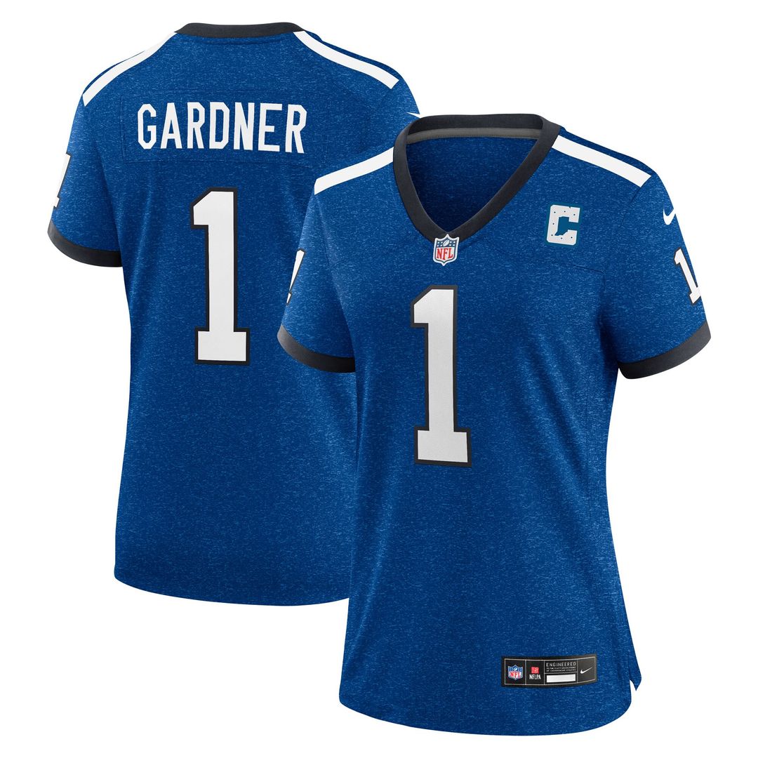 Ahmad Sauce Gardner Indianapolis Colts Nike Women's Alternate 2 Indiana Nights Game Jersey - Heather Royal Official NFL Team Apparel Football Fan Gear