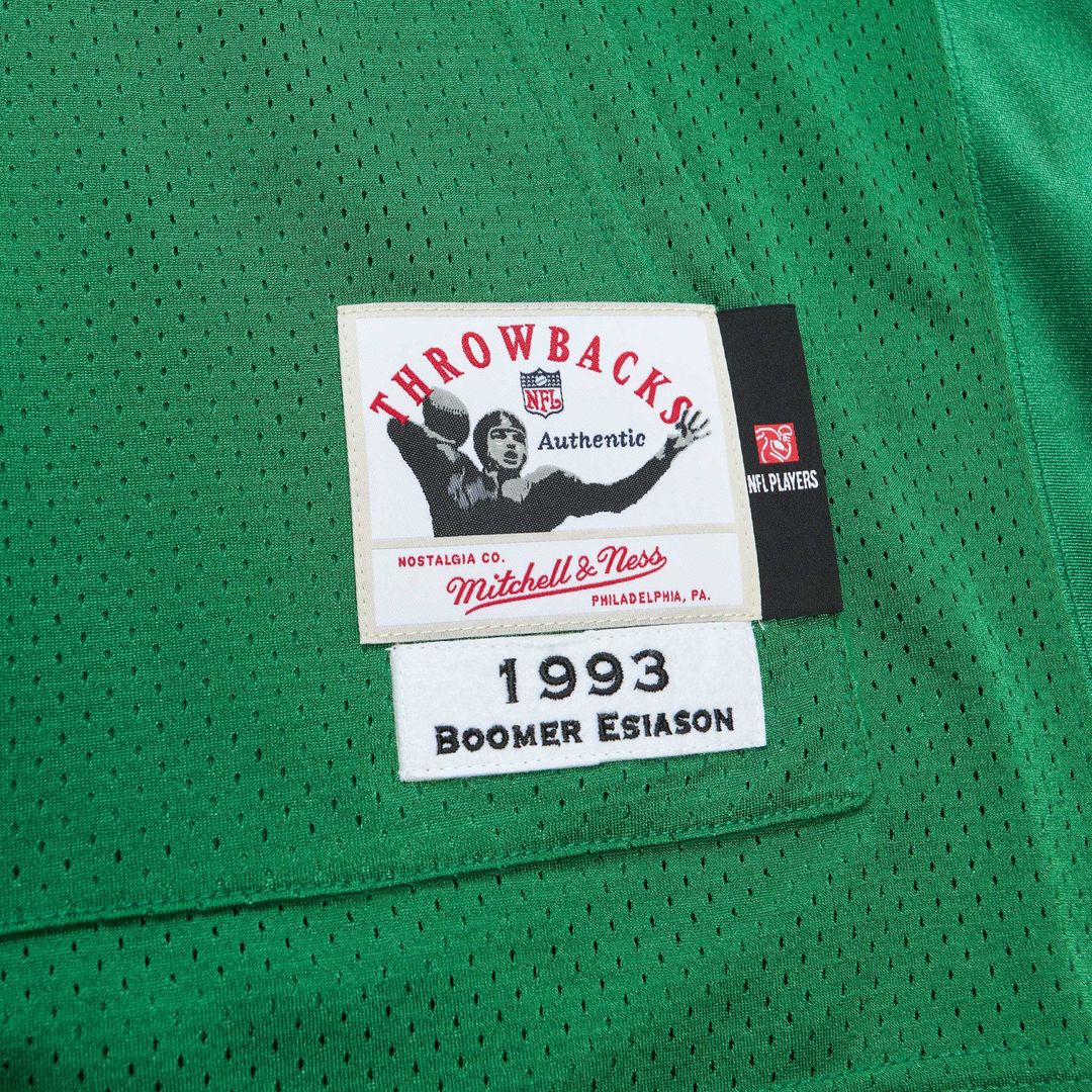 Boomer Esiason New York Jets Mitchell & Ness 1993 Authentic Throwback Retired Player Pocket Jersey - Kelly Green Official NFL Team Apparel Football Fa