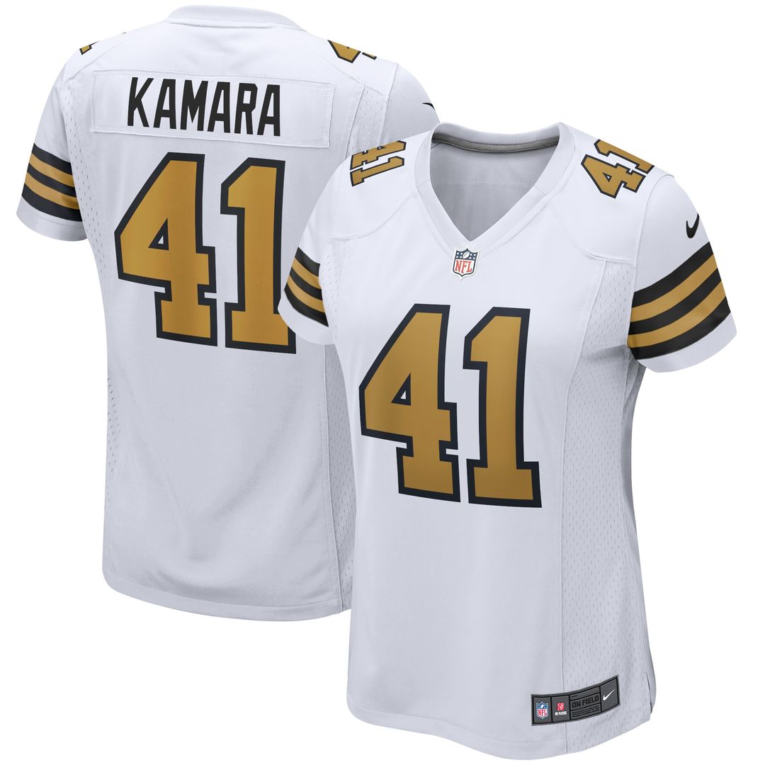 Alvin Kamara New Orleans Saints Nike Women's Alternate Game Player Jersey - White Official NFL Team Apparel Football Fan Gear