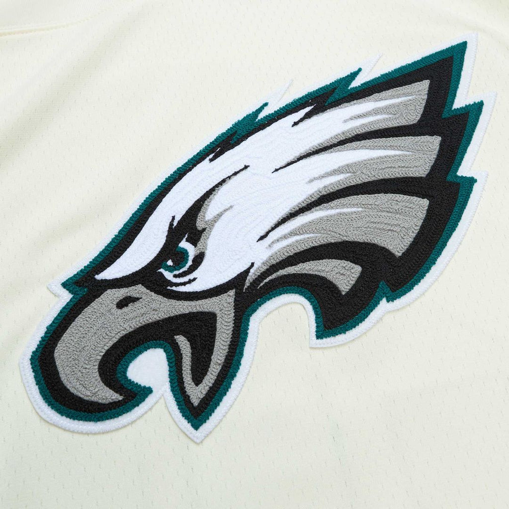 Brian Dawkins Philadelphia Eagles Mitchell & Ness Chainstitch Legacy Jersey - Cream Official NFL Team Apparel Football Fan Gear