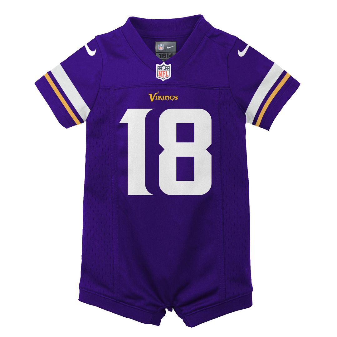 Justin Jefferson Minnesota Vikings Nike Newborn & Infant Game Romper Jersey - Purple Official NFL Team Apparel Football Fan Gear