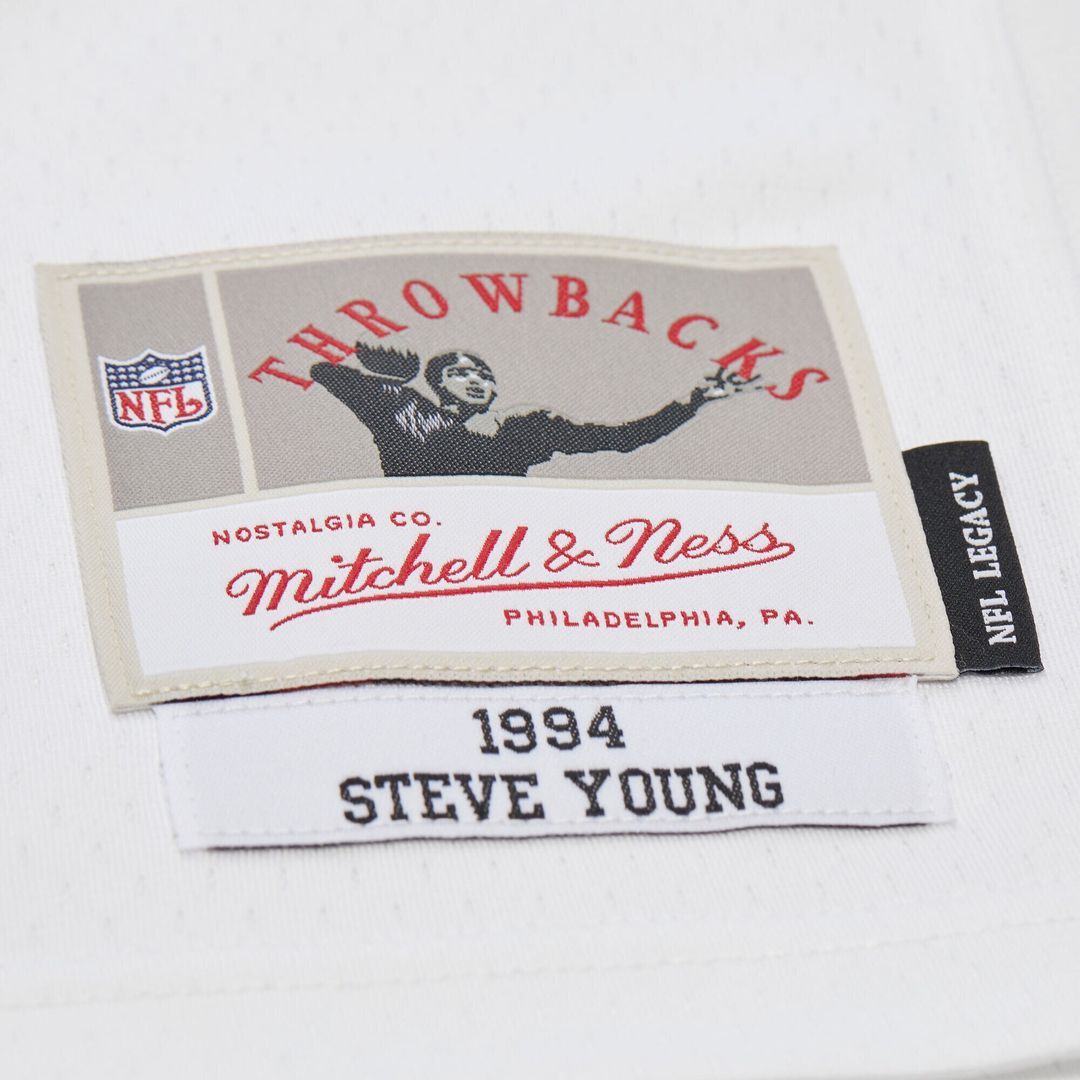 Steve Young San Francisco 49ers Mitchell & Ness 1994 Legacy Replica Jersey - White Official NFL Team Apparel Football Fan Gear
