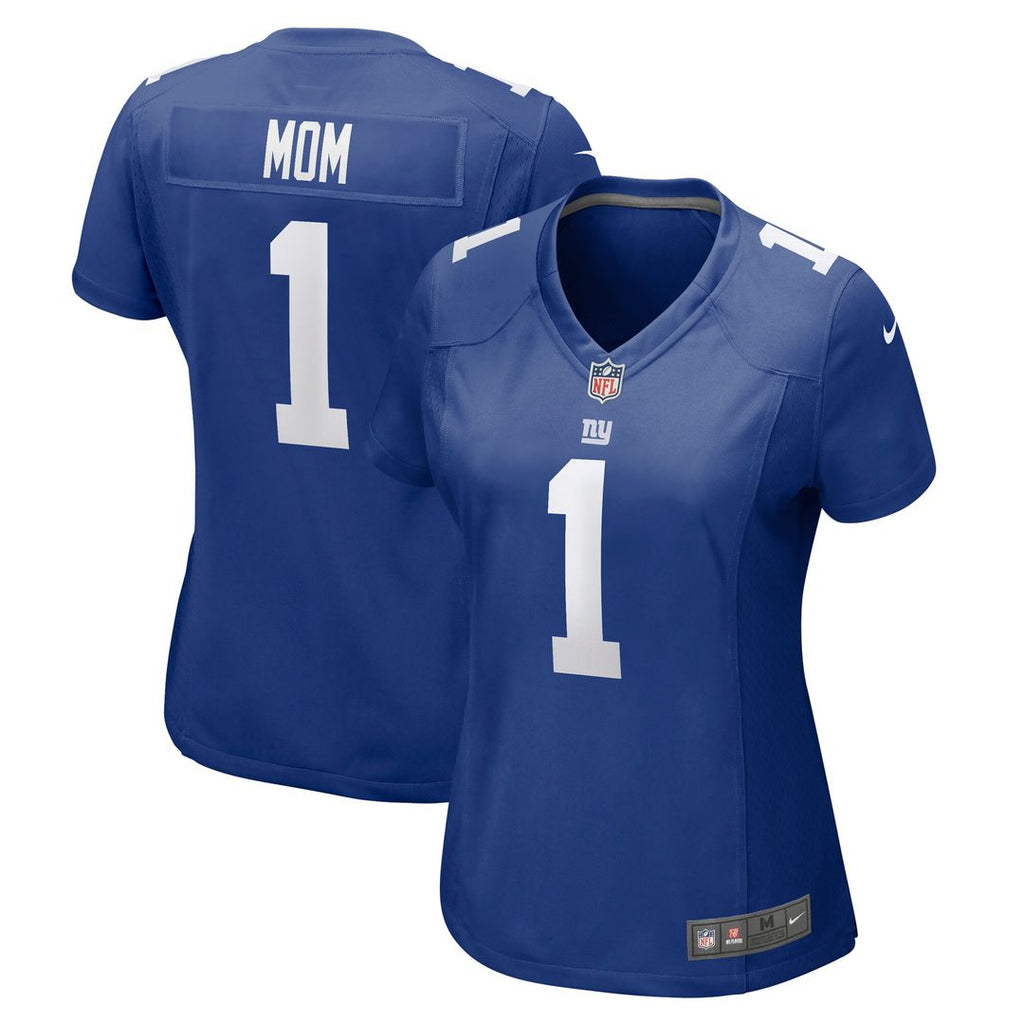 Number 1 Mom New York Giants Nike Women's Game Jersey - Royal Official NFL Team Apparel Football Fan Gear