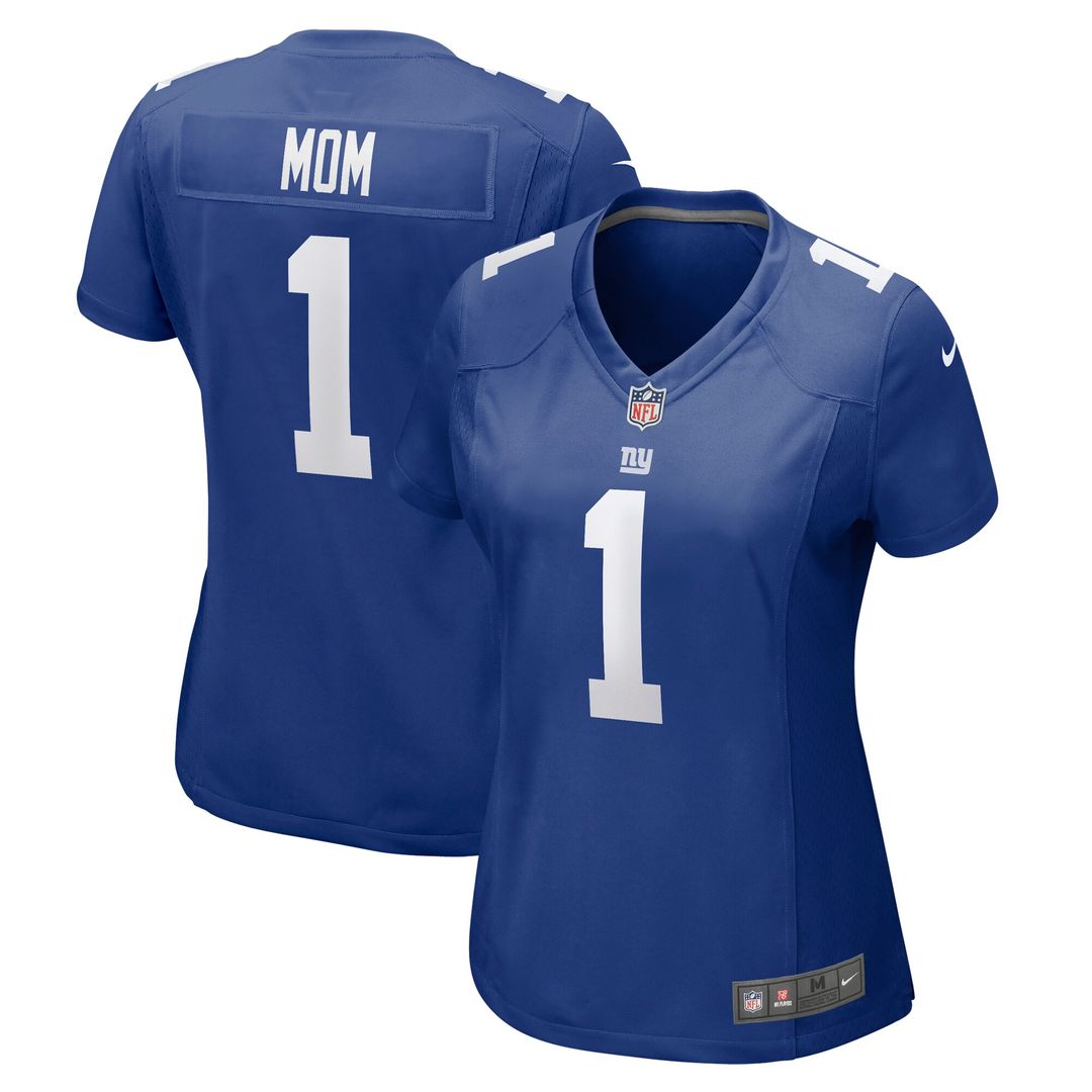 Number 1 Mom New York Giants Nike Women's Game Jersey - Royal Official NFL Team Apparel Football Fan Gear