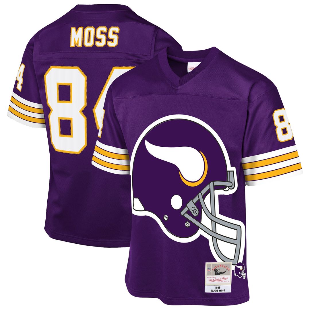 Randy Moss Minnesota Vikings Mitchell & Ness Youth 1998 Throwback Fashion Jersey - Purple Official NFL Team Apparel Football Fan Gear
