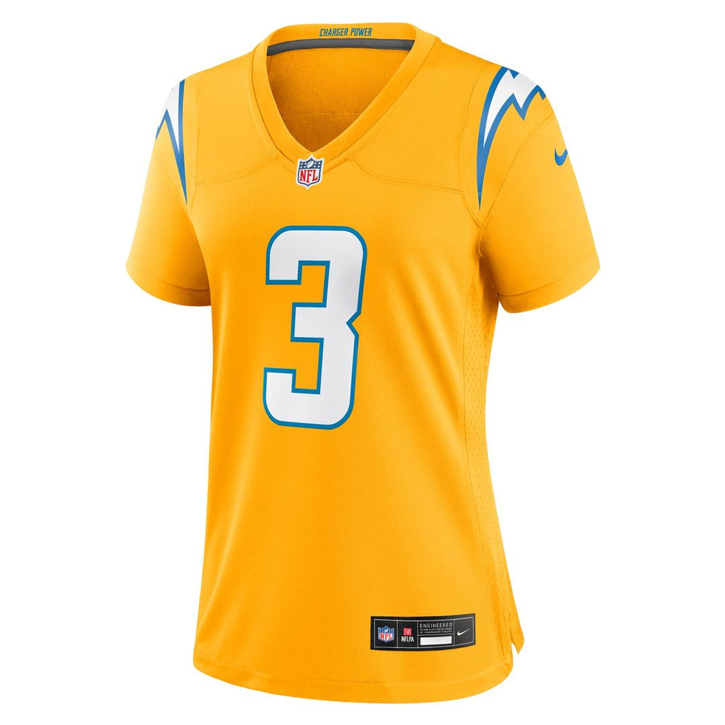 Derwin James Jr. Los Angeles Chargers Nike Women's Alternate Charger Power Game Jersey - Gold Official NFL Team Apparel Football Fan Gear
