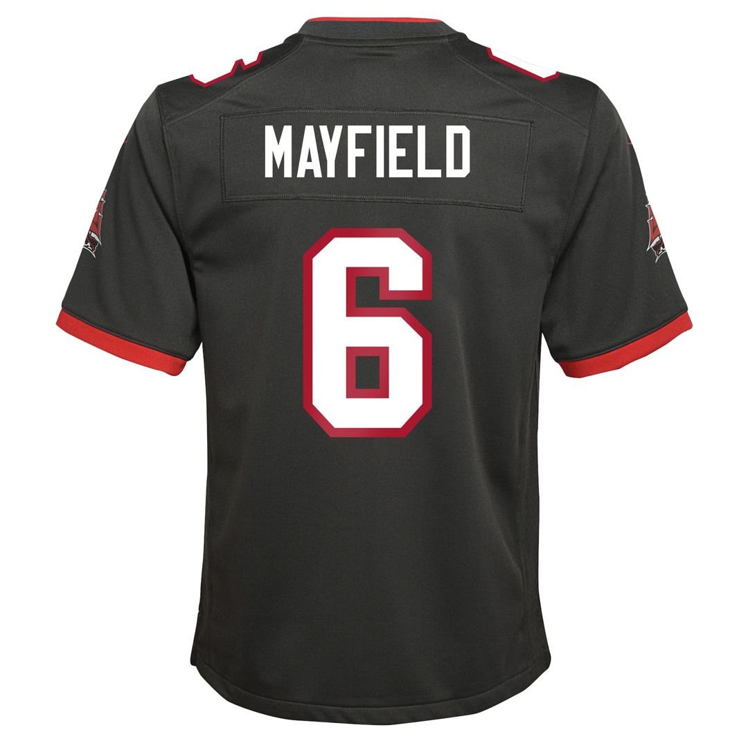 Baker Mayfield Tampa Bay Buccaneers Nike Youth Game Jersey - Pewter Official NFL Team Apparel Football Fan Gear