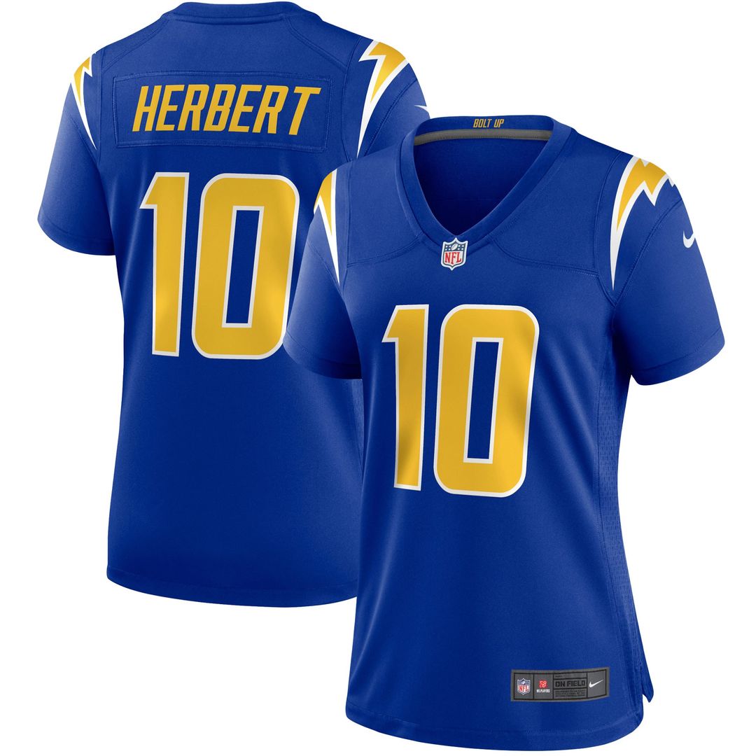 Justin Herbert Los Angeles Chargers Nike Women's Game Jersey - Royal Official NFL Team Apparel Football Fan Gear