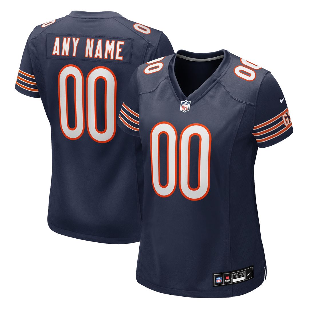 Chicago Bears Nike Women's Custom Game Jersey - Navy Official NFL Team Apparel Football Fan Gear