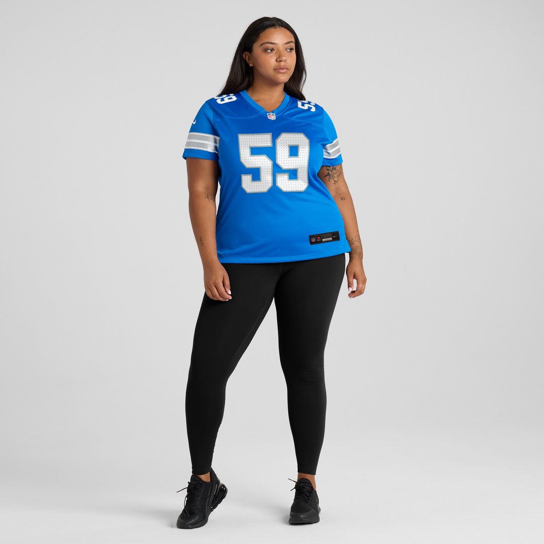 Giovanni Manu Detroit Lions Nike Women's Team Game Jersey - Blue Official NFL Team Apparel Football Fan Gear