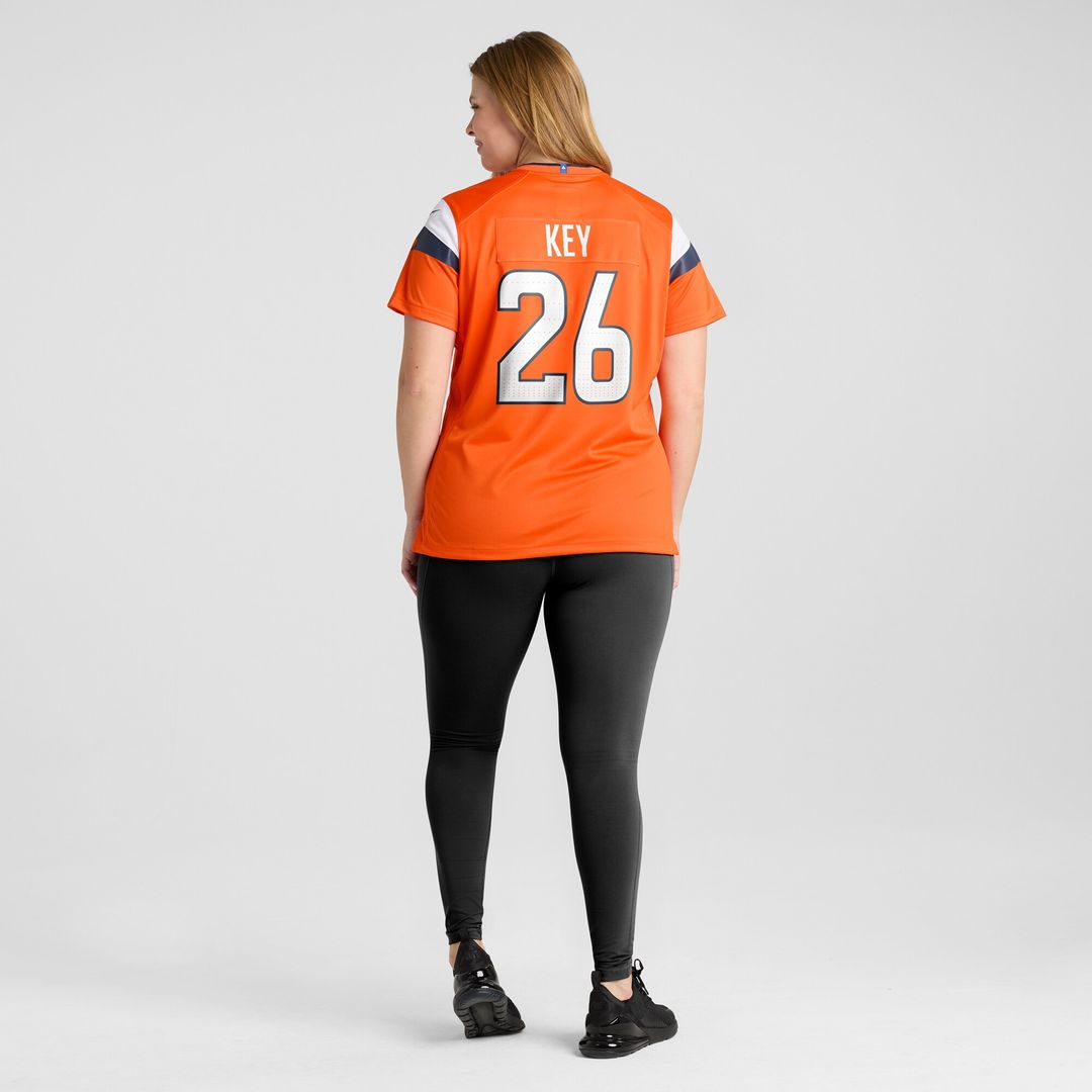 Devon Key Denver Broncos Nike Women's Team Game Jersey - Orange Official NFL Team Apparel Football Fan Gear