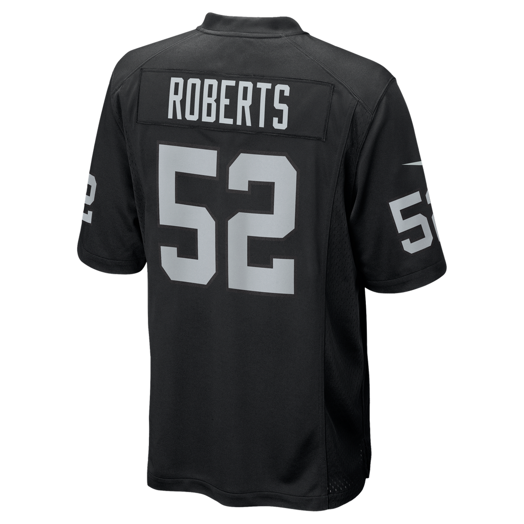 Elandon Roberts Las Vegas Raiders Nike Team Game Jersey - Black Official NFL Team Apparel Football Fan Gear