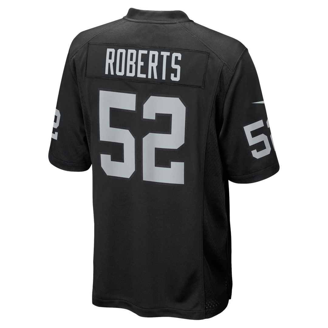 Elandon Roberts Las Vegas Raiders Nike Team Game Jersey - Black Official NFL Team Apparel Football Fan Gear