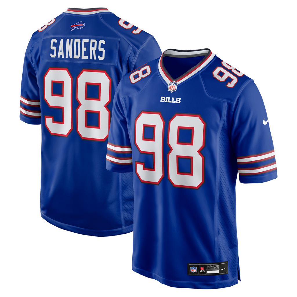 T.J. Sanders Buffalo Bills Nike Team Game Jersey - Royal Official NFL Team Apparel Football Fan Gear