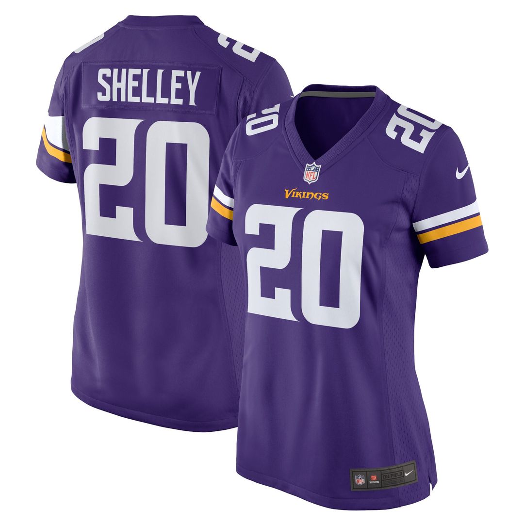 Duke Shelley Minnesota Vikings Nike Women's Home Game Player Jersey - Purple Official NFL Team Apparel Football Fan Gear