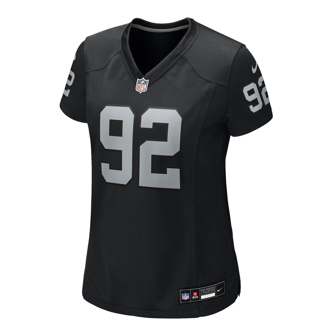 JJ Pegues Las Vegas Raiders Nike Women's Team Game Jersey - Black Official NFL Team Apparel Football Fan Gear