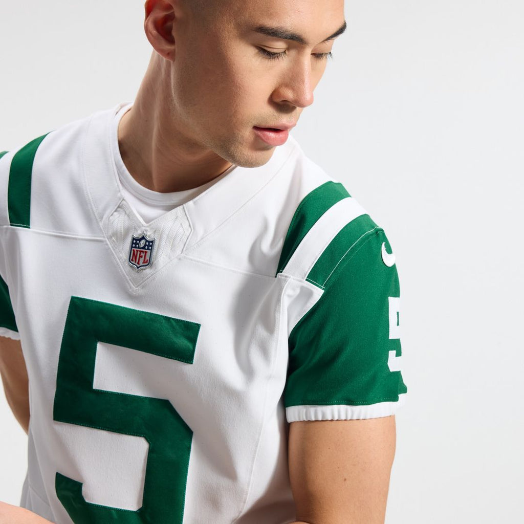 Garrett Wilson New York Jets Nike Classic Alternate Vapor F.U.S.E. Elite Jersey - White Official NFL Team Apparel Football Fan Gear