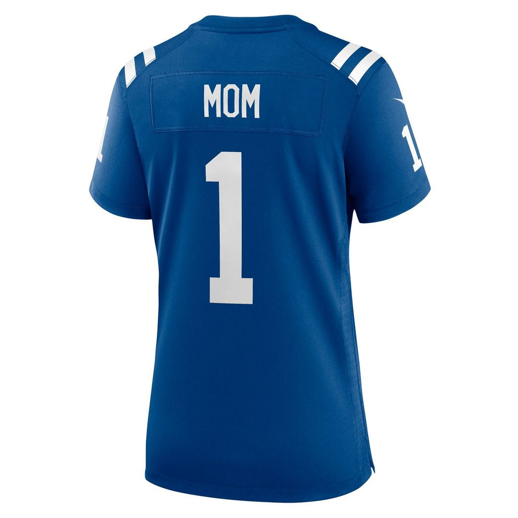 Number 1 Mom Indianapolis Colts Nike Women's Game Jersey - Royal Official NFL Team Apparel Football Fan Gear