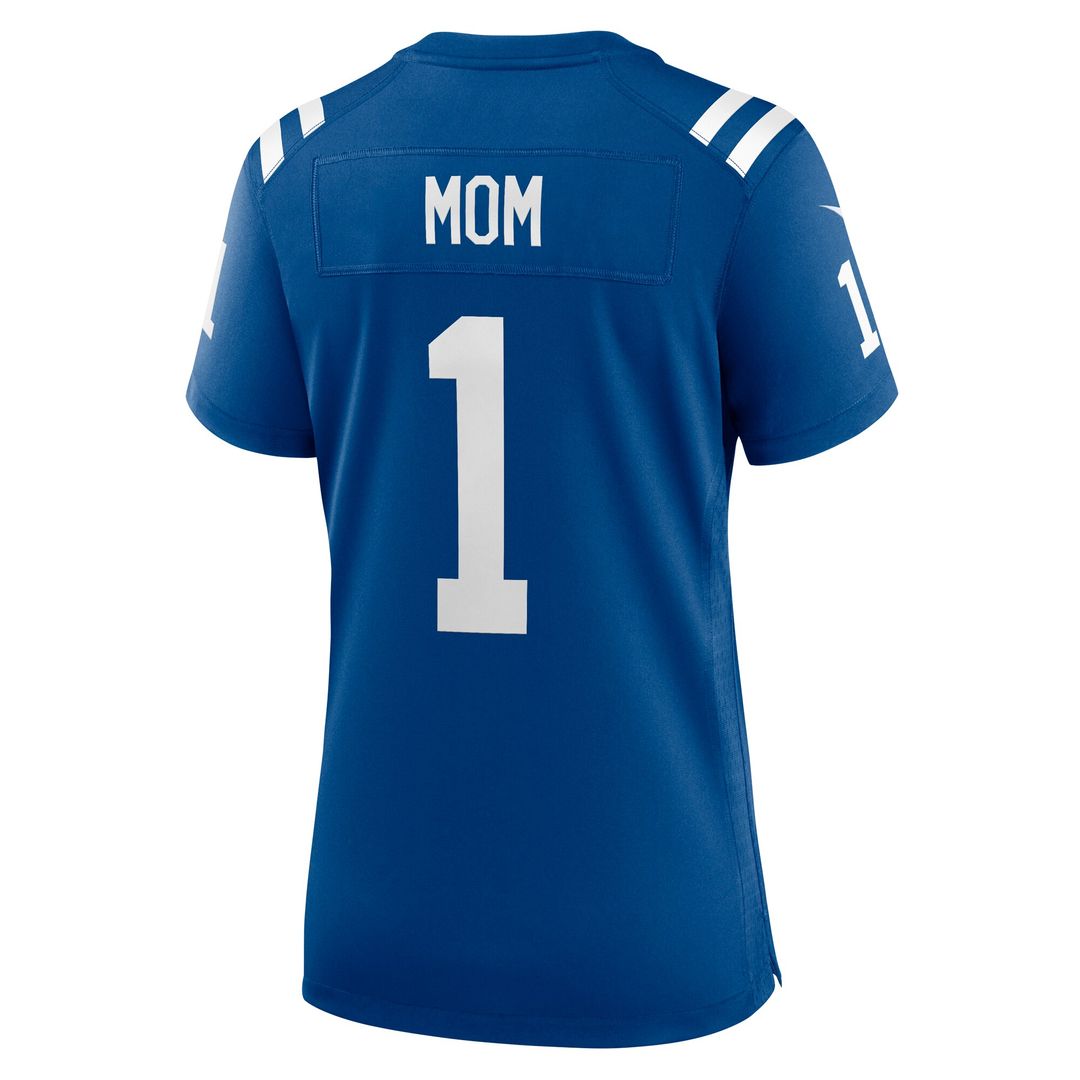 Number 1 Mom Indianapolis Colts Nike Women's Game Jersey - Royal Official NFL Team Apparel Football Fan Gear