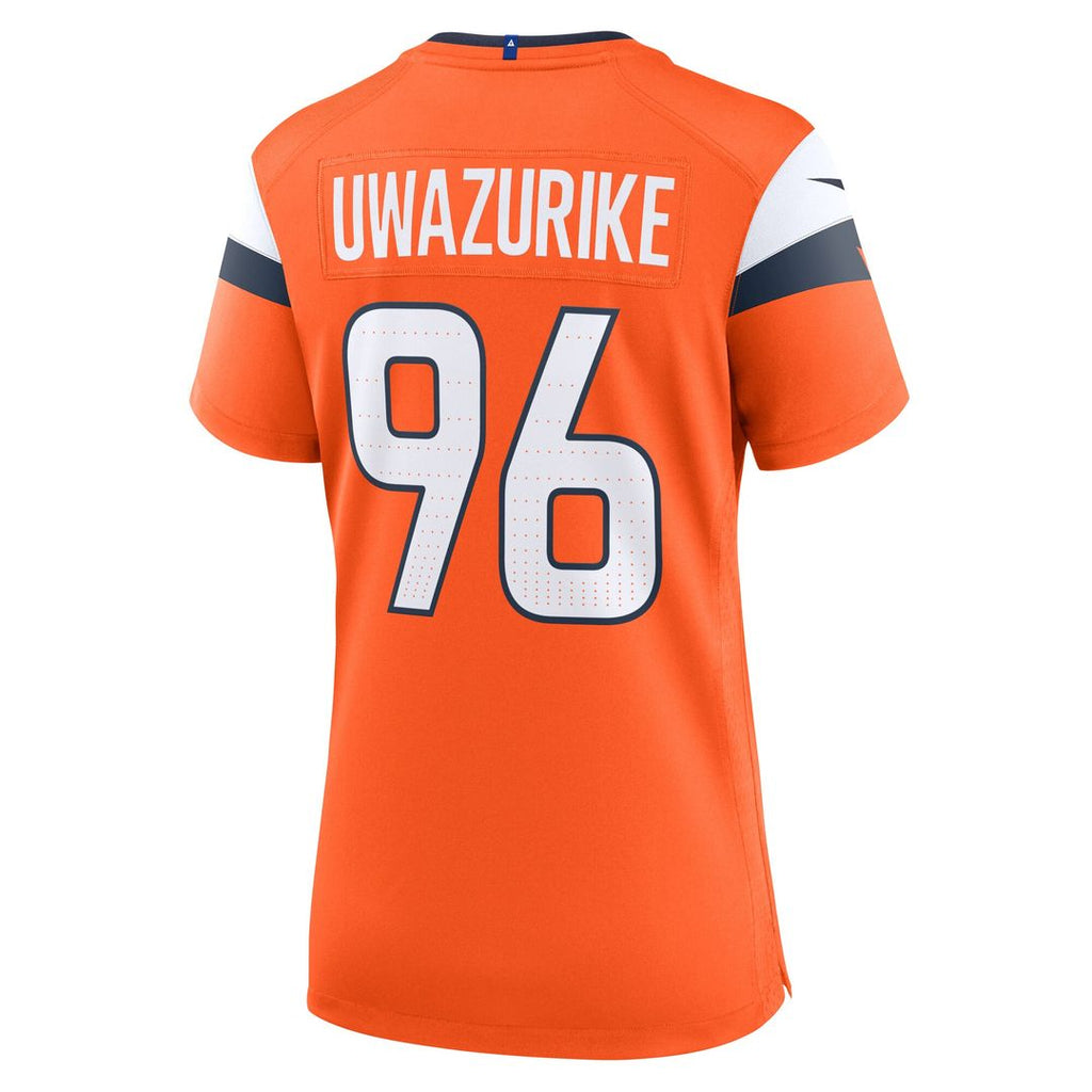 Eyioma Uwazurike Denver Broncos Nike Women's Team Game Jersey - Orange Official NFL Team Apparel Football Fan Gear
