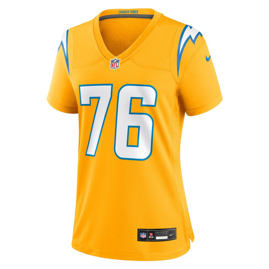 Joe Alt Los Angeles Chargers Nike Women's Alternate Charger Power Game Jersey - Gold Official NFL Team Apparel Football Fan Gear