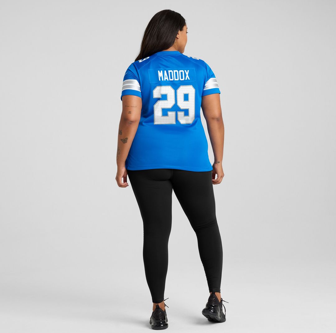 Avonte Maddox Detroit Lions Nike Women's Team Game Jersey - Blue Official NFL Team Apparel Football Fan Gear