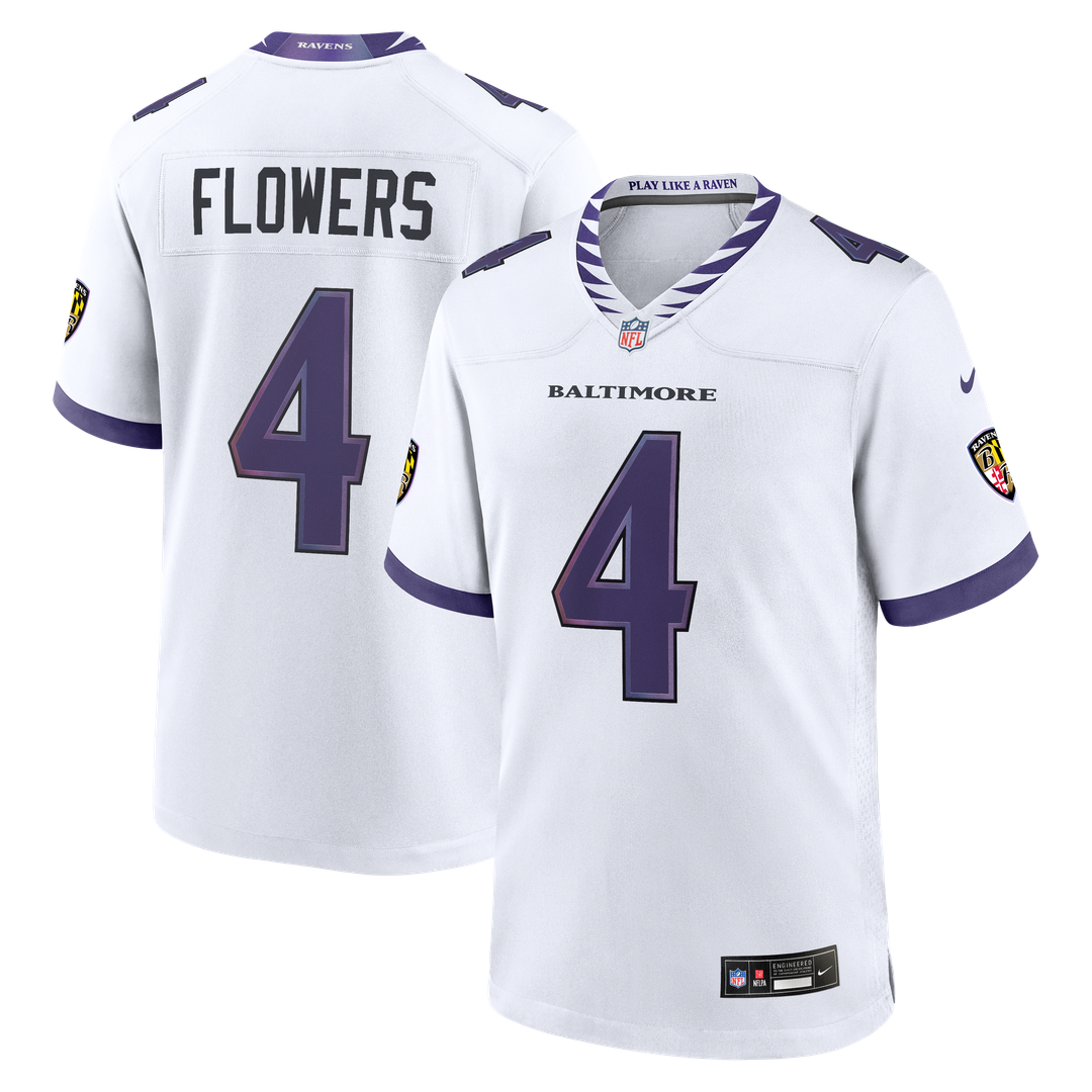 Zay Flowers Baltimore Ravens Nike Alternate Game Jersey - Purple Official NFL Team Apparel Football Fan Gear