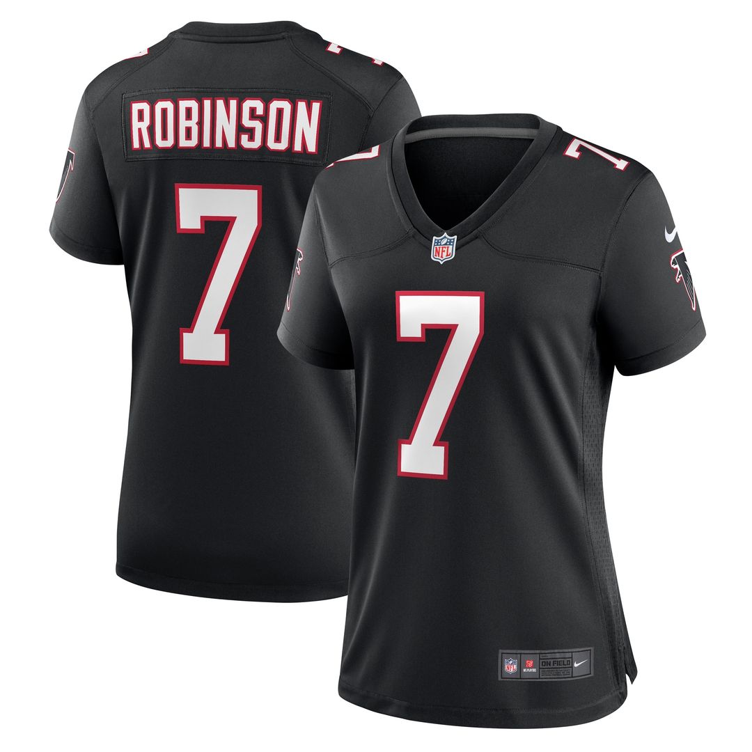 Bijan Robinson Atlanta Falcons Nike Women's Alternate Game Jersey - Black Official NFL Team Apparel Football Fan Gear