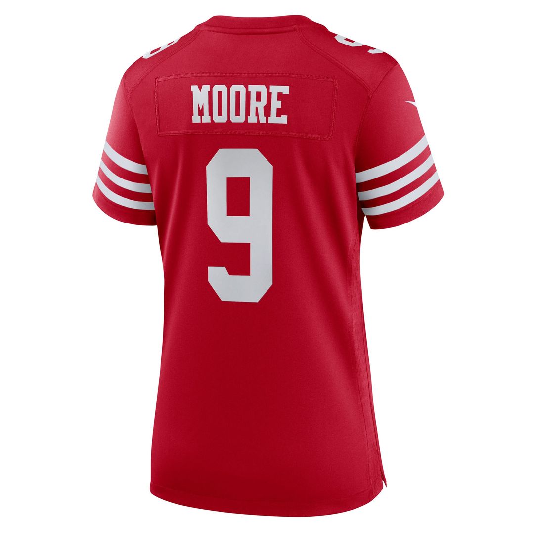 Skyy Moore San Francisco 49ers Nike Women's Team Game Jersey - Scarlet Official NFL Team Apparel Football Fan Gear
