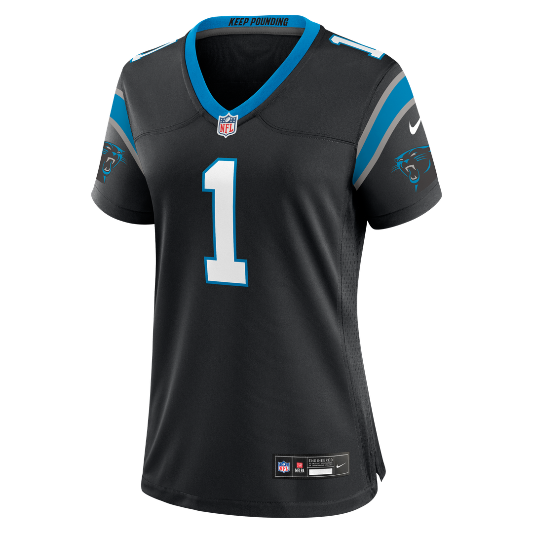 Cam Newton Carolina Panthers Nike Women's Team Retired Game Jersey - Black Official NFL Team Apparel Football Fan Gear
