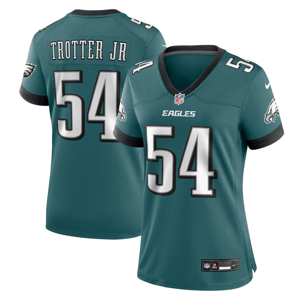 Jeremiah Trotter Jr. Philadelphia Eagles Nike Women's Team Game Jersey - Midnight Green Official NFL Team Apparel Football Fan Gear