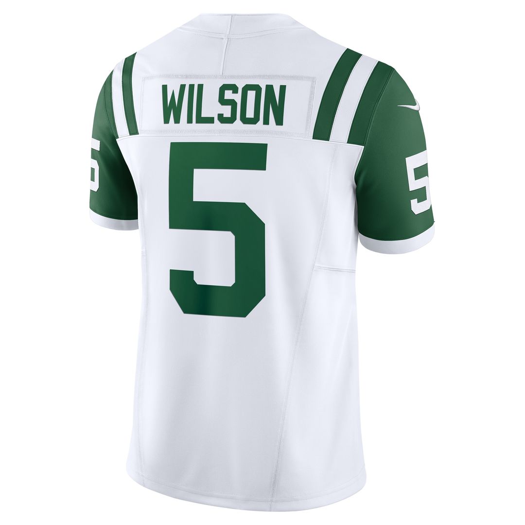 Garrett Wilson New York Jets Nike Classic Alternate Vapor F.U.S.E. Limited Jersey - White Official NFL Team Apparel Football Fan Gear
