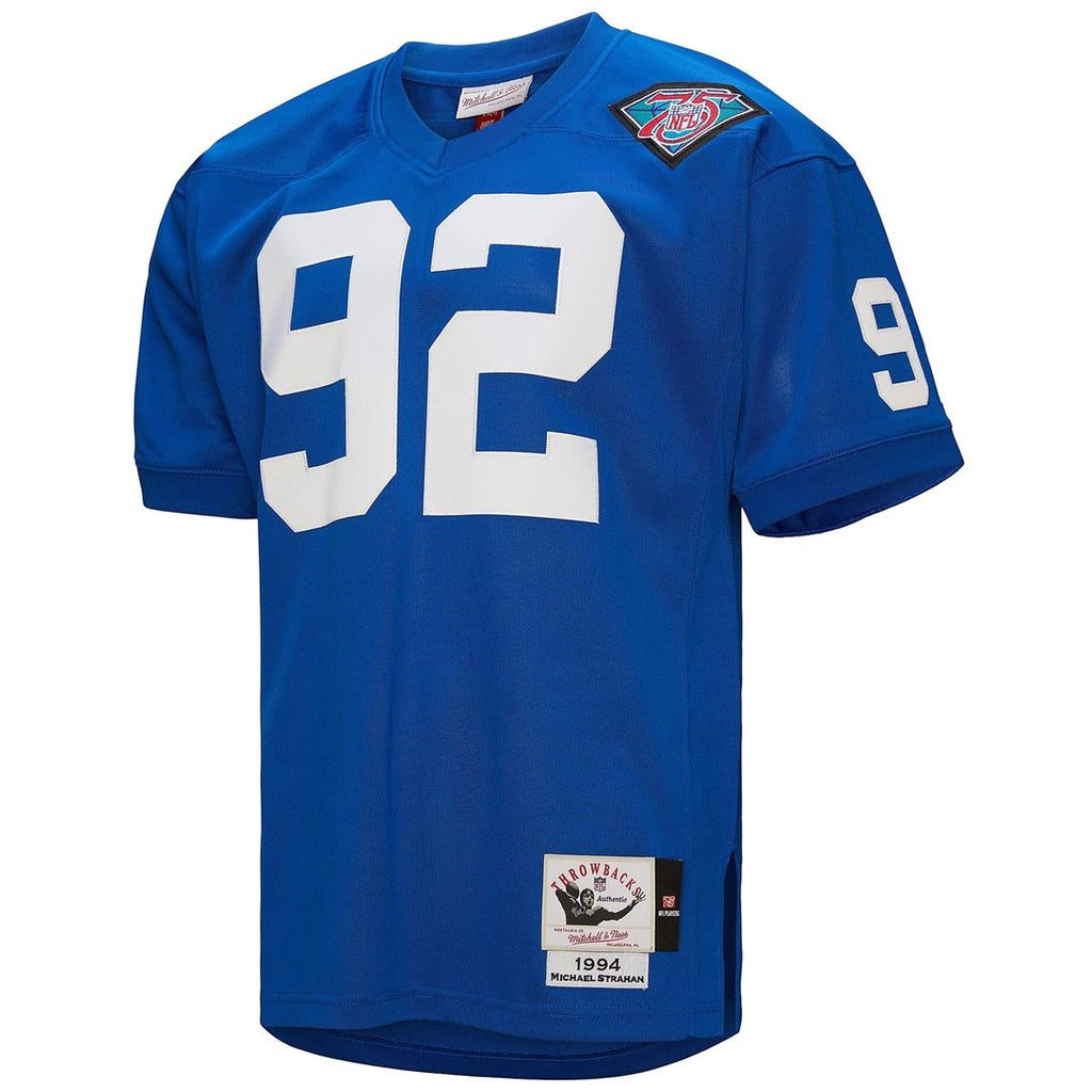Michael Strahan New York Giants 1994 Mitchell & Ness Authentic Throwback Retired Player Jersey - Royal Official NFL Team Apparel Football Fan Gear