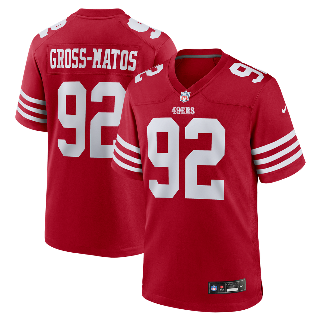 Yetur Gross-Matos San Francisco 49ers Nike Team Game Jersey - Scarlet Official NFL Team Apparel Football Fan Gear
