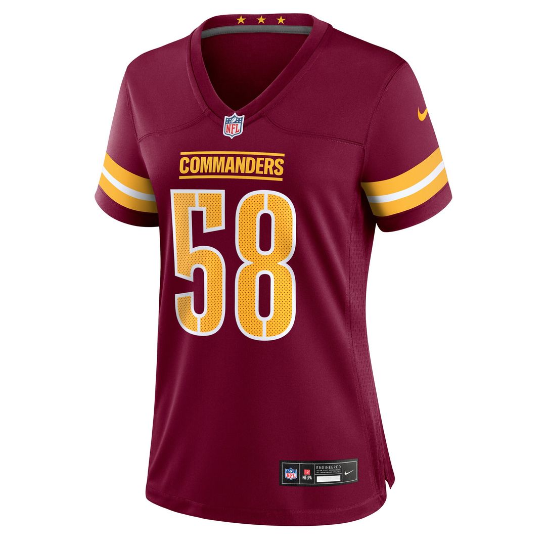 Jordan Magee Washington Commanders Nike Women's Team Game Jersey - Burgundy Official NFL Team Apparel Football Fan Gear